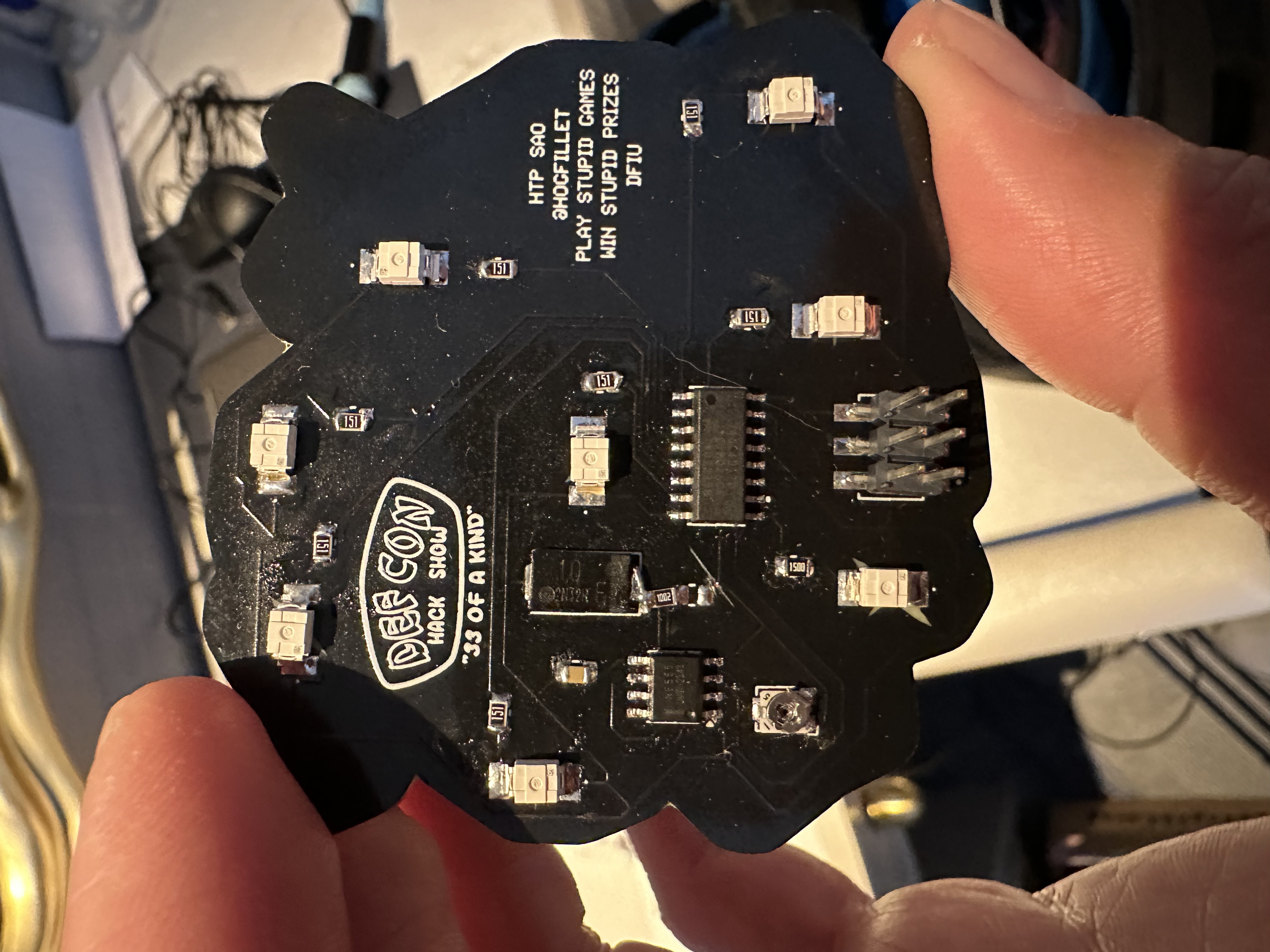 PCB backside showing circuit components