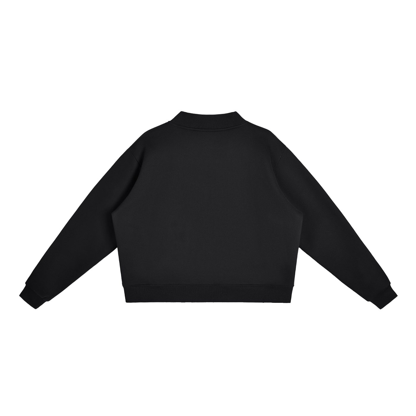 Hacker Barrel W Essential Fleece Mock-Neck Crew Sweatshirt — back