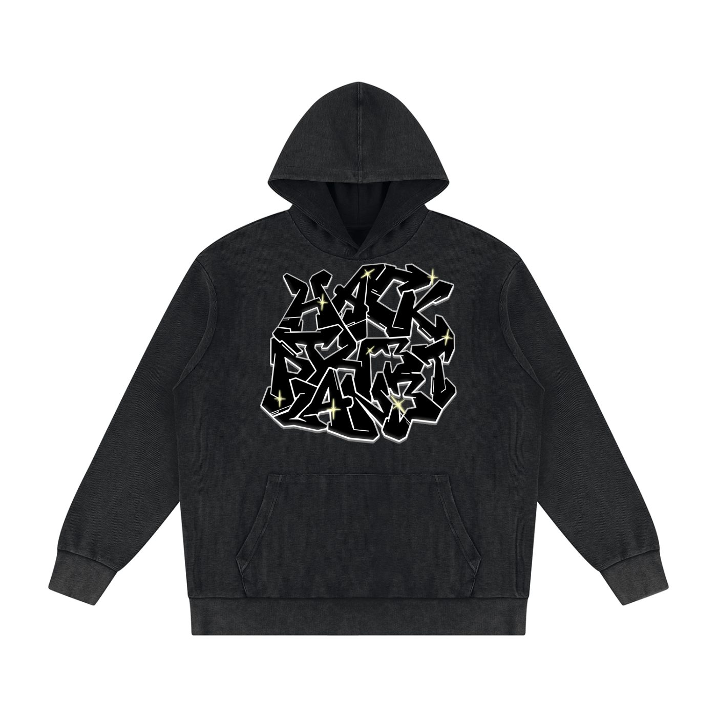 HACK TH3 PLAN3T Unisex Mineral Wash Oversized Hoodie